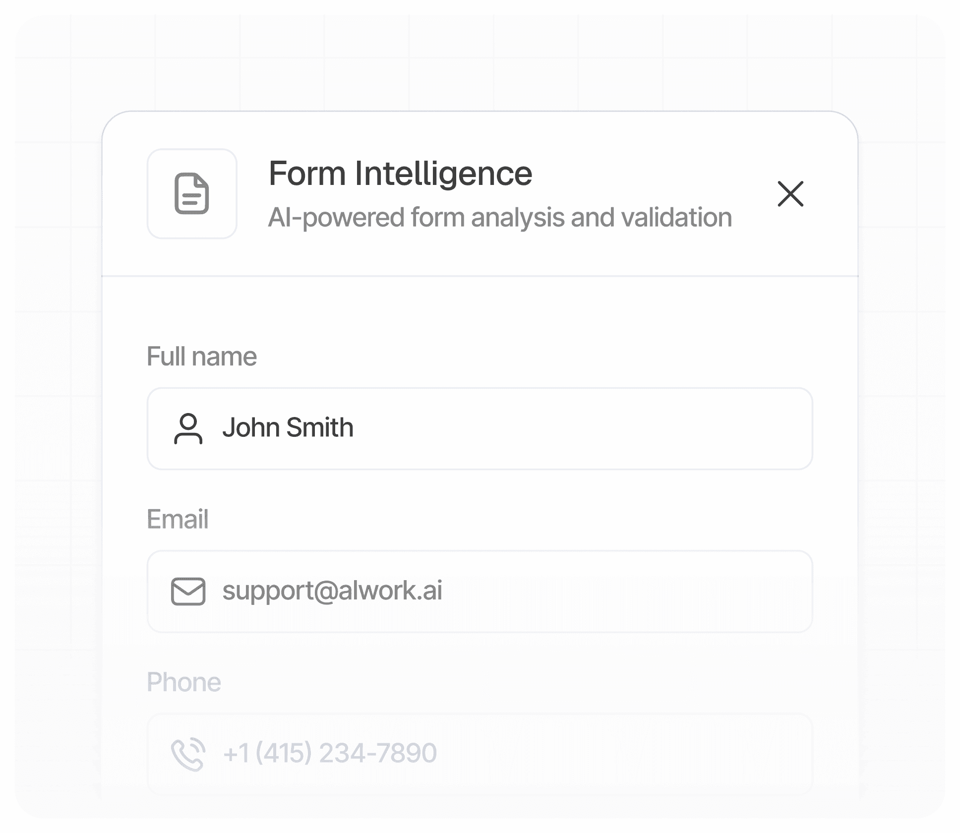 Form intelligence product artwork